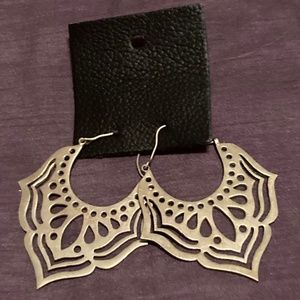 Cut out gypsy Bohemian Earrings Free People Silver